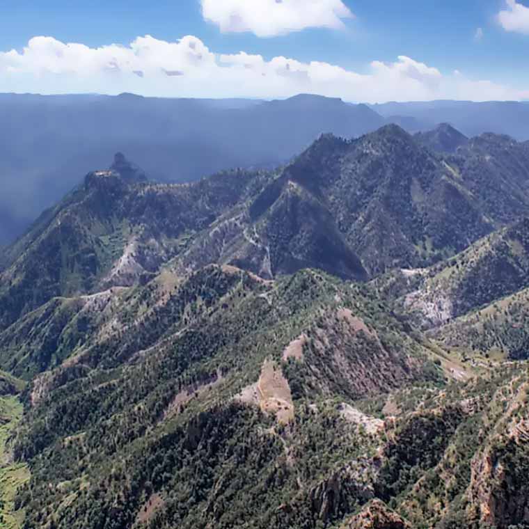 Sierra Madre mountain range and the impenetrable jungle in Costalegre