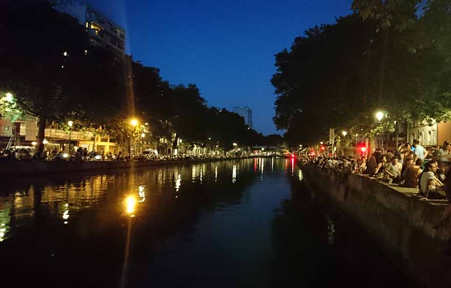 The Canal Saint-Martin is a popular spot among Parisians for a leisurely walk