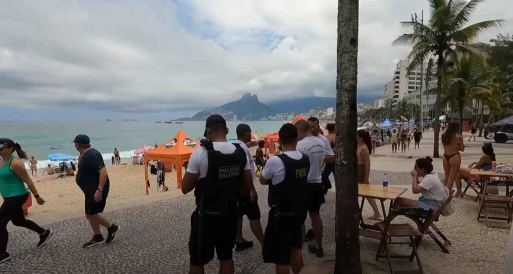 Rio de Janeiro Police on the beach