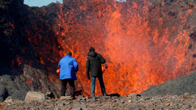 Safety precautions for visiting an active volcano