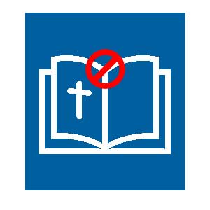 the Bible is considered a forbidden symbol 